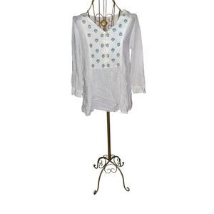 Globaldesi Women's S Embroidered Peasant, Boho Blouse‎ Cottage Core